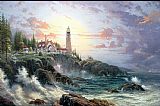Lighthouse Art for sale - Clearing Storms by Thomas Kinkade
